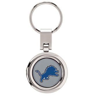 Detroit Lions Domed Metal Key Chain