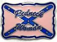 REDNECK WOMAN BELT PINK  BUCKLE,WITH REBEL FLAG