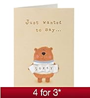 Sorry Bear Greetings Card