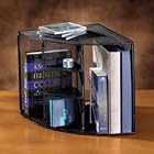 Rolodex 62630 Mesh Corner Desktop Shelf, 20w x14d x13h, Black by Rolodex(R)