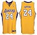 Kobe Bryant Los Angeles Lakers #24 Authentic Adidas NBA Basketball Jersey (Home Gold)