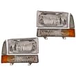Super Duty/Excursion Euro Headlights 4 Piece Set Driver/Passenger Side