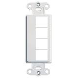 On-Q/Legrand 4 Port AnyPort Decorator Outlet, White