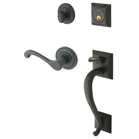 Baldwin 85320.102.RENT Madison Sectional Trim Right Hand Handleset with Classic Lever, Oil Rubbed Bronze
