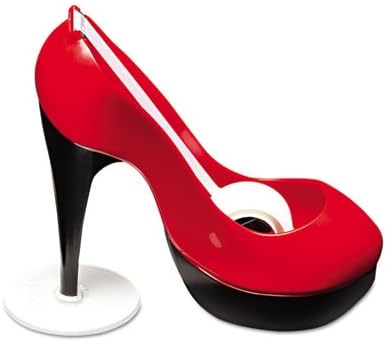 MMMC30SHOETT Shoe Tape Dispenser, Two-Tone Red/Black, with 3/4 x 350 Roll Magic Tape
