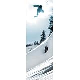 Snowboarder (Powder, Door) Sports Poster Print - 21x62