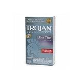 Trojan Ultra Thin Lubricated Latex Condoms, Spermicidal 12 ea