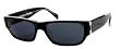 Tres Noir Shiny Black and Clear POLICE AND THIEVES Sunglasses w/ Smoke Lens