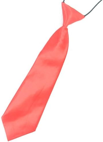Juanshi Kid's Casual Style Polyester Arrow Solid Necktie Color Red