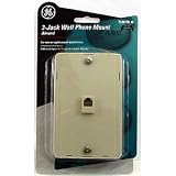 GE 26105 3-Jack Wall Phone Mount (Almond)
