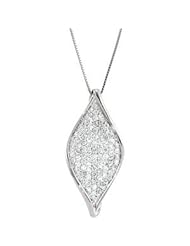 14K White Gold Diamond Necklace