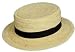 Boater Hat (budget straw, with black band)