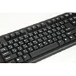 Arabic English Black Keyboard with White English Letters and Vivid Blue Arabic Letters -Wired USB Connection with PS2 Adapter