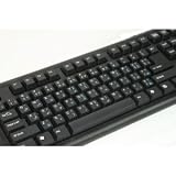 Arabic English Black Keyboard with White English Letters and Vivid Blue Arabic Letters -Wired USB Connection with PS2 Adapter