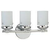 Sea Gull Lighting 40045-05 Bliss Three-Light Vanity, Chrome Finish with Cased Opal Etched Glass