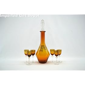 Unique Cordial Glasses Set - Made of Finest Three Star Glass - Set of 6 Cordial Glasses... 