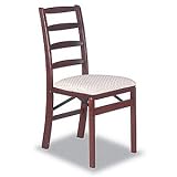 Ladder Back Folding Chairs, Set of Two