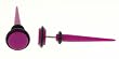 Fake Acrylic Neon Purple Taper - 16g Wire Stud - 7mm - Sold as a Pair