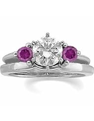 Ann Harrington Jewelry 14k White Gold 1/3 Ct Tw Purple Diamond Ring Wrap