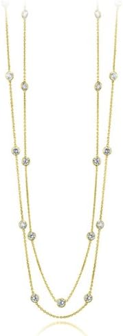 Willow Gold Pauline CZ By the Yard 14K Yellow Gold Necklace (Length 60 Inches)