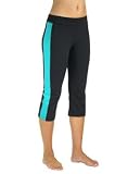 Fitted workout capri with sporty side stripe