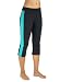 Fitted workout capri with sporty side stripe