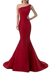 Mermaid One Shoulder Evening Dress/Prom Dress  with a Brush/Sweep Train 