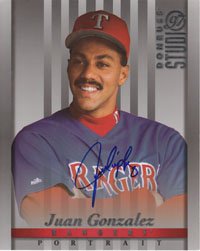 Signed Gonzalez, Juan (Texas Rangers) 8x10 Photo