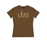 I Love My Ocicat - Womens Fit T-Shirt, Brown, Large