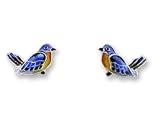 Blue Bird Enameled Sterling Silver Post Earrings Reviews 31h nEMd02L. SL160 Blue Bird Enameled Sterling Silver Post Earrings Reviews