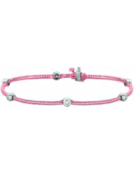 0.33 Carat Diamond Bezel Twisted Rope Bangle Bracelet 14K Pink Gold