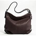 Coach Pebbled Leather Duffle Handbag 15064 Mahogany Brown