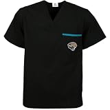 Scrub Dudz Jacksonville Jaguars Solid Print Scrub Top Medium at Amazon.com