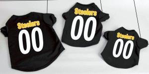 Large Authentic Pittsburgh Steelers Dog Football Jersey