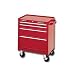 Waterloo PMX2704 26-1/2-Inch Wide by 18-Inch Deep by 32-Inch High Red Tool Cabinet with 4 Ball Bearing Drawers and Tri Channel Construction