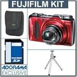 Fujifilm FinePix F550EXR Digital Camera Kit - Red - with 4GB SD Memory Card ....