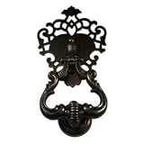 Review Period Brass  / Period Brass Queen Anne Door Knocker - Antique Pewter