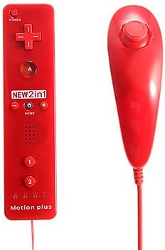 ZCL 2-in-1 MotionPlus Remote Controller and Nunchuk for Wii/Wii U Free Shipping , Blue