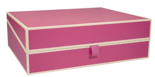 Pierre Belvedere Semikolon Letter/A4 Size Document Storage Box, Pink (31906)