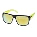 Le Specs Major Tom Sunglasses - Black/Neon Yellow/Smoke Gold Mirror