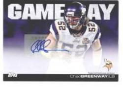 2011 Topps Game Day Autographs #GDA-CG Chad Greenway - Minnesota Vikings (Autographed Card)(Football Cards)