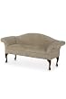 Rolled-arm Settee Beige Textured 67"w