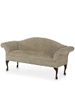 Rolled-arm Settee Beige Textured 67"w