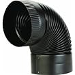 Imperial Mfg Group BM0023 Black Crimped Elbow