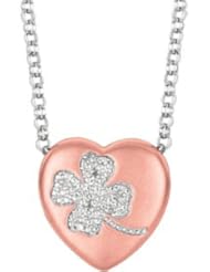 Sweethearts® Heart Shaped Necklace Pendant Rose Gold Plated-Sterling Silver 650271