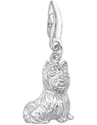 Sterling Silver LARGE WESTIE 3-D DOG Charm
