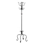 Coat Rack / Stand in Sandy Black Metal Spiral Design