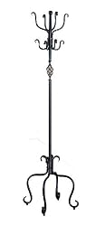 Coat Rack / Stand in Sandy Black Metal Spiral Design