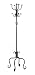 Coat Rack / Stand in Sandy Black Metal Spiral Design