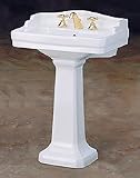 CHEVIOT Small Essex Pedestal Lavatory Sink with 4 inches Faucet Drillings